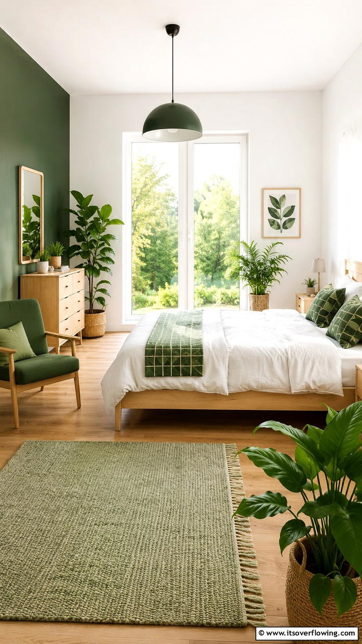 Forest Green Scandinavian Style - 30 Forest Green Bedroom Ideas for Serene Retreats