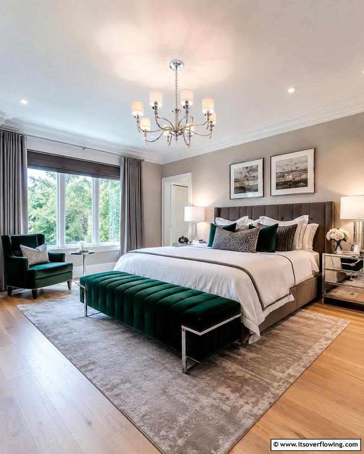 Forest Green Upholstery - 30 Green Bedroom Decor Ideas for Calming Retreats
