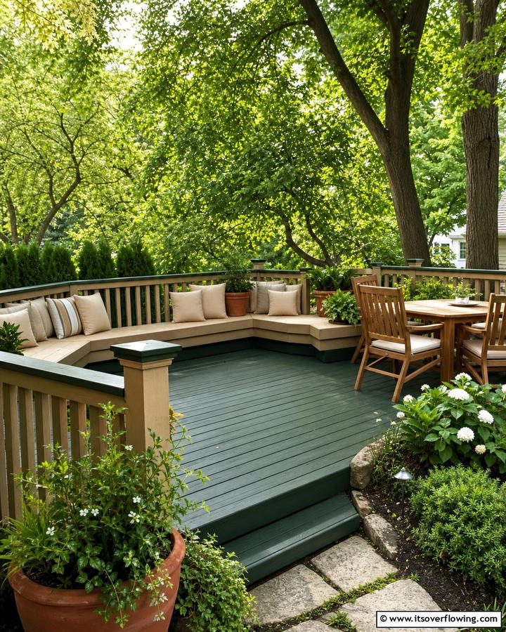 Forest Green and Beige Harmony - 30 Two-Tone Deck Color Schemes for Dynamic Outdoor Spaces