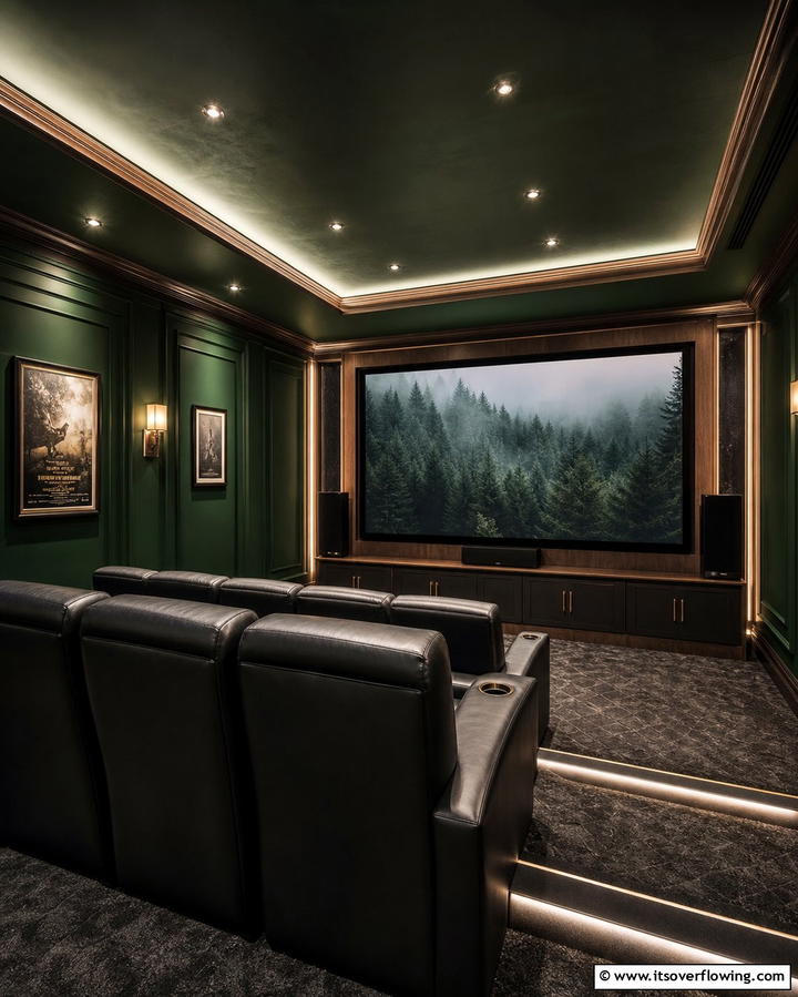 Forest GreenExact - 30 Home Theater Paint Colors for Immersive Entertainment