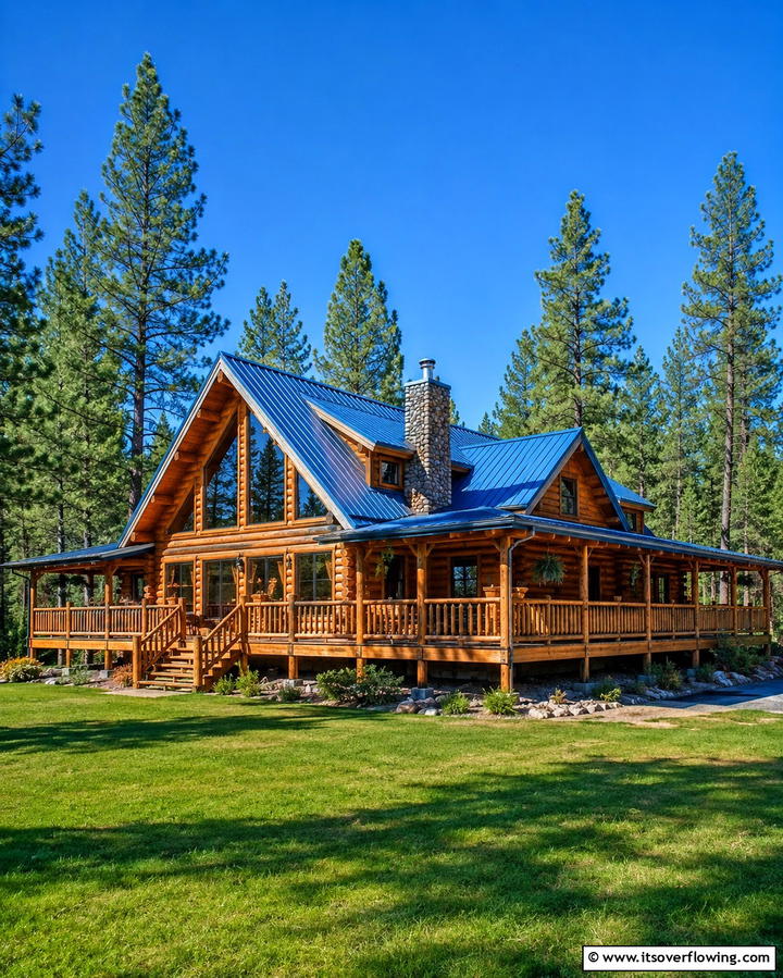 Forest Retreat - 25 Houses With Blue Metal Roofs for Curb Appeal