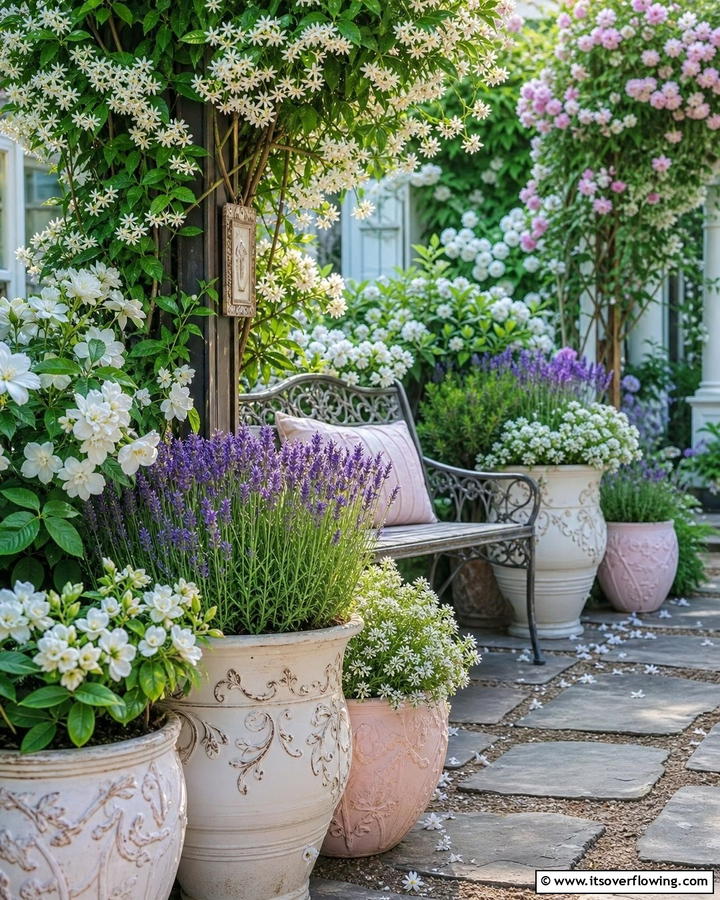 Fragrant Floral Container Garden - 21 Container Garden Ideas for Flexible Planting Solutions