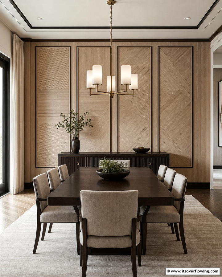 Framed Geometric Panels - 25 Geometric Accent Wall Ideas for Modern Interiors