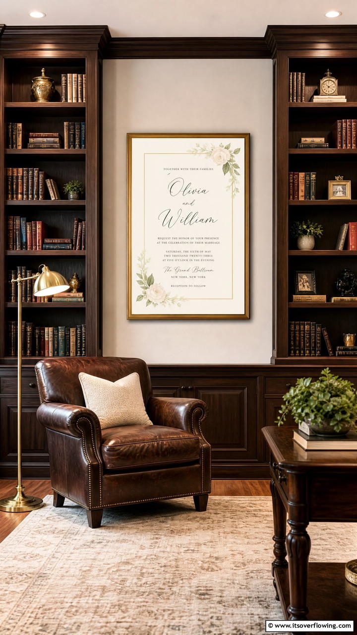 Framed Wedding Invitation - 25 First Wedding Anniversary Gift Ideas to Celebrate Love
