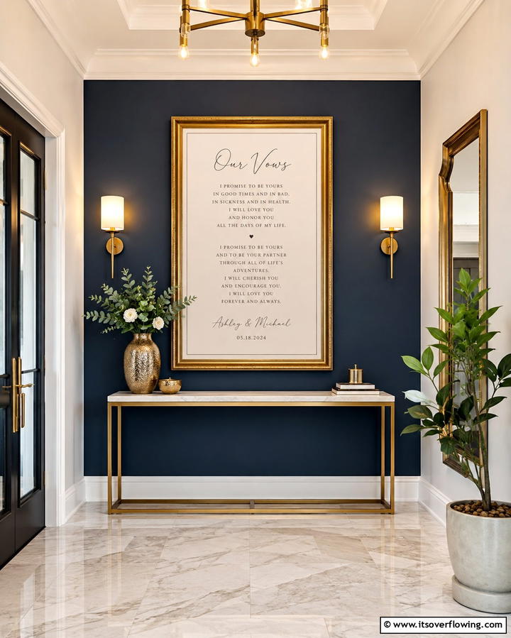 Framed Wedding Vows - 25 First Wedding Anniversary Gift Ideas to Celebrate Love