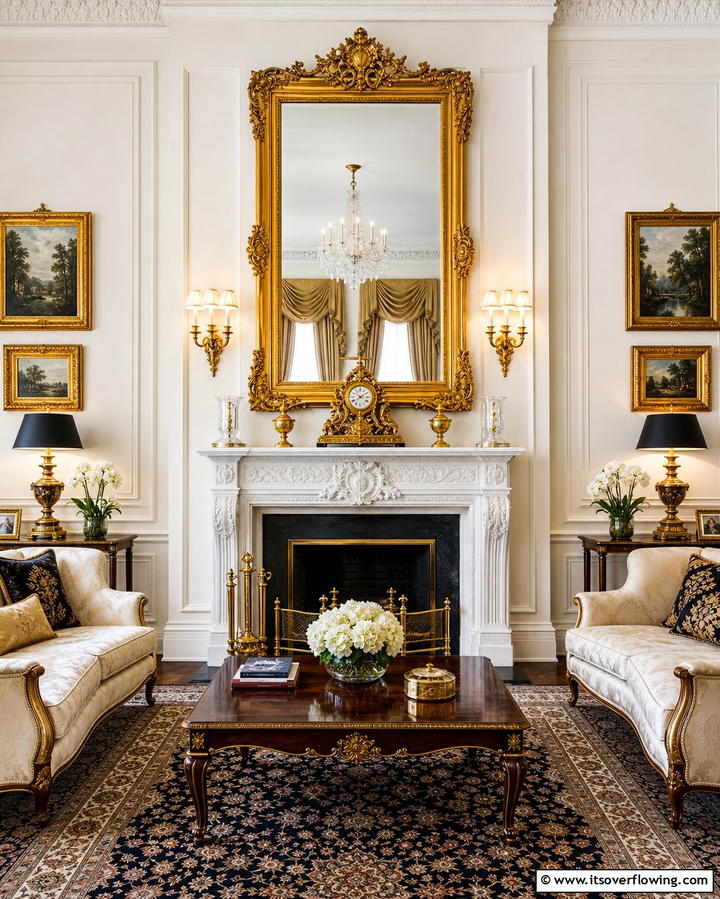 Frameless Beveled Mirror - 25 Mirror Over Fireplace Ideas to Elevate Your Space