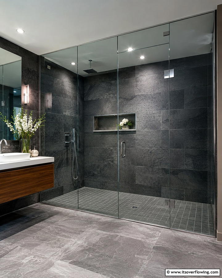 Frameless Glass Enclosures - 25 Masculine Bathroom Ideas for a Bold Look