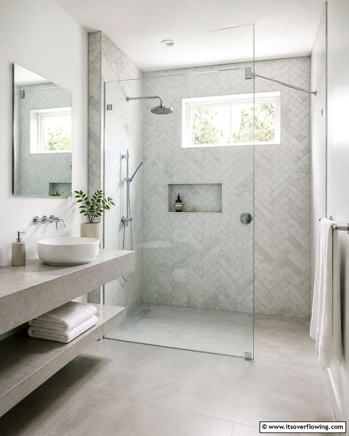 Frameless Glass Shower Enclosure - 25 Small Ensuite Design Ideas for Compact Bathrooms