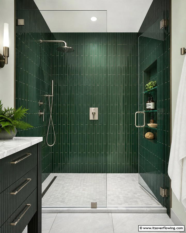 Frameless Glass Shower Niche - 25 Shower Niche Ideas for a Functional Bathroom