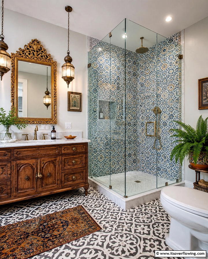 Frameless Glass Showers - 25 Eclectic Bathroom Ideas for a Unique and Personalized Space