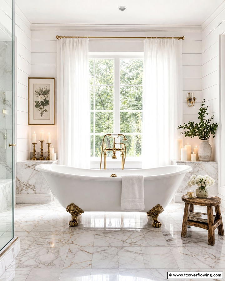 Freestanding Bathtub for Relaxation - 25 Cozy Bathroom Ideas for a Relaxing Space