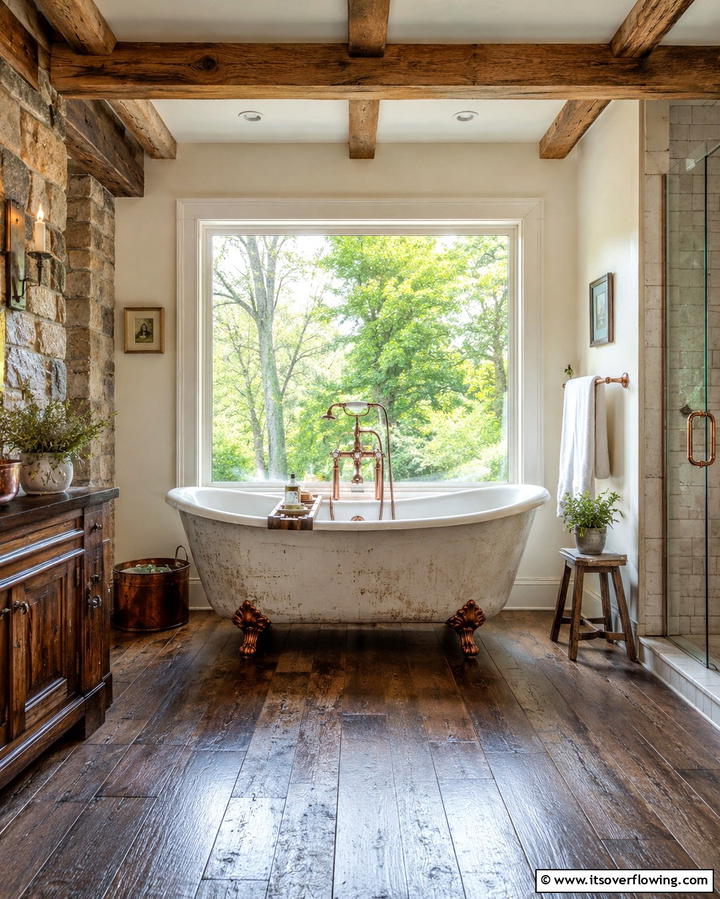 Freestanding Bathtubs - 20 Western Bathroom Ideas for a Rustic and Relaxing Retreat