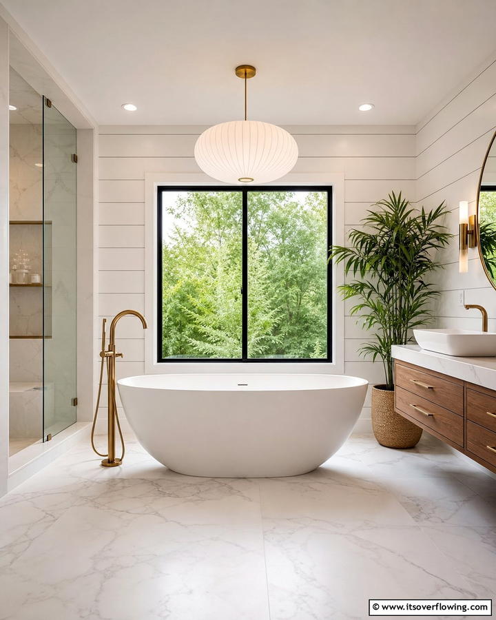 Freestanding Bathtubs - 21 Mid-Century Modern Bathroom Ideas for Retro Elegance