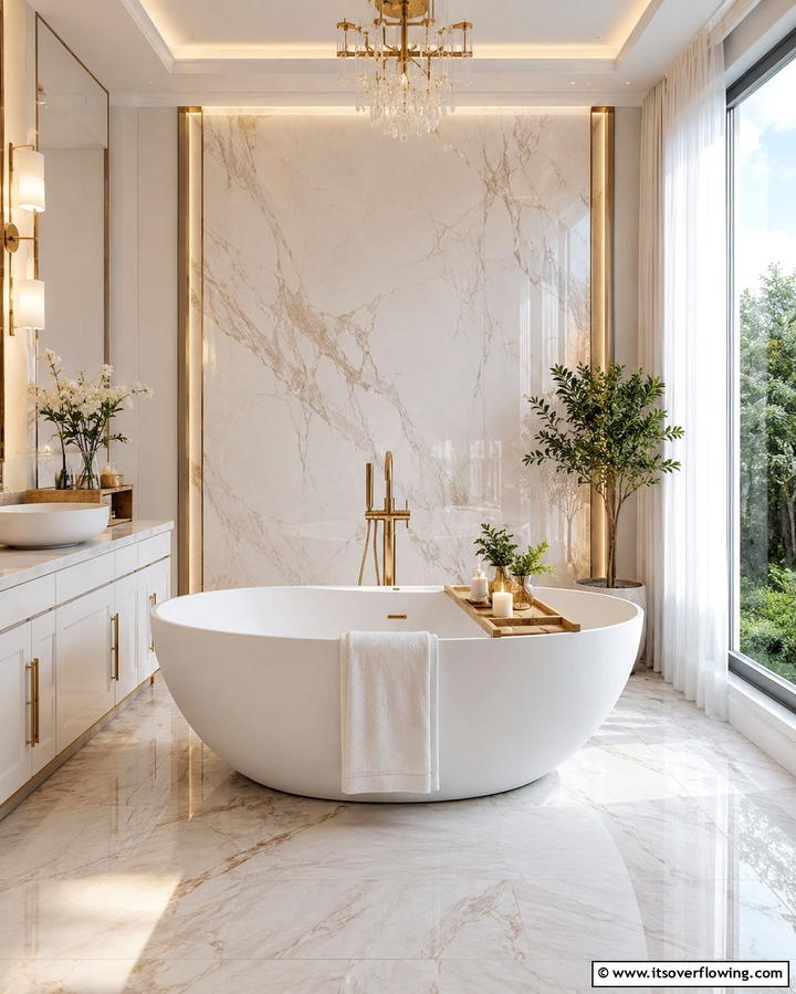 Freestanding Bathtubs - 25 Aesthetic Bathroom Ideas for a Spa-Like Retreat