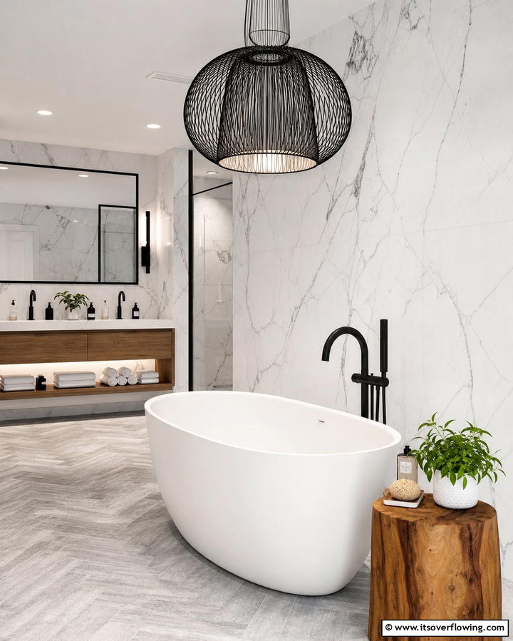 Freestanding Bathtubs for Relaxation - 25 Cozy Bathroom Ideas for a Relaxing Space