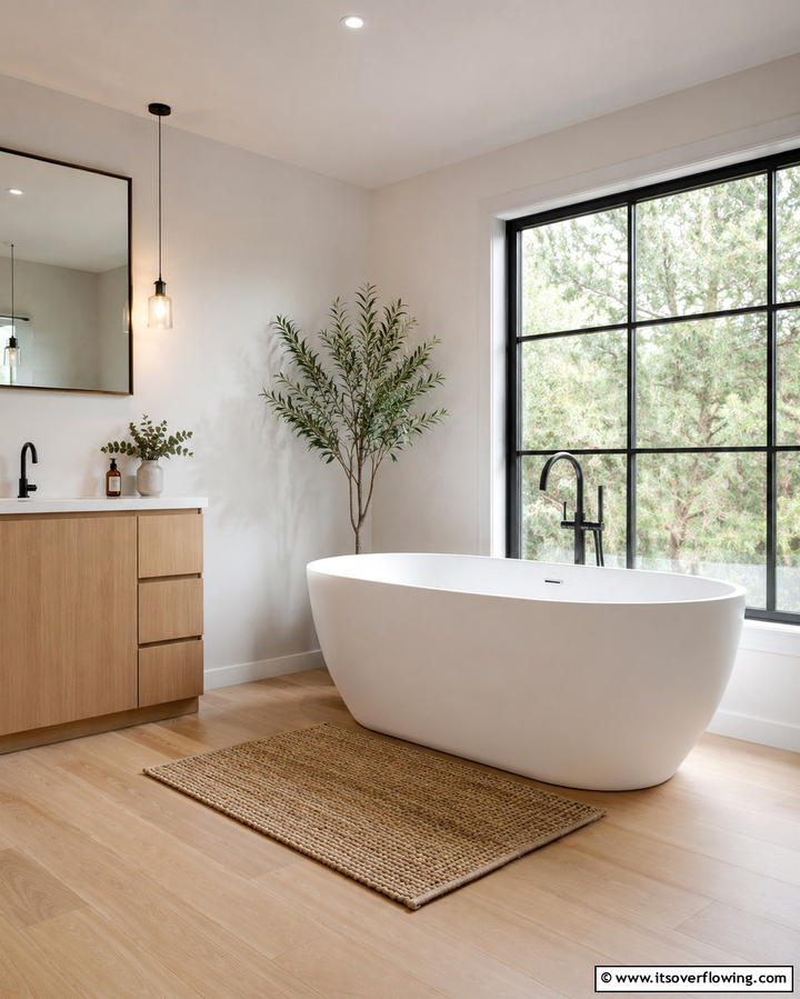 Freestanding BathtubsOne - 25 Scandinavian Bathroom Ideas for a Minimalist and Cozy Space