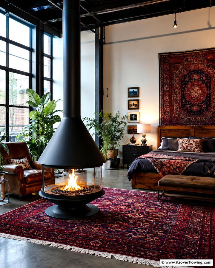 Freestanding Fireplaces - 30 Bedroom Fireplace Ideas for Cozy Warmth & Ambiance