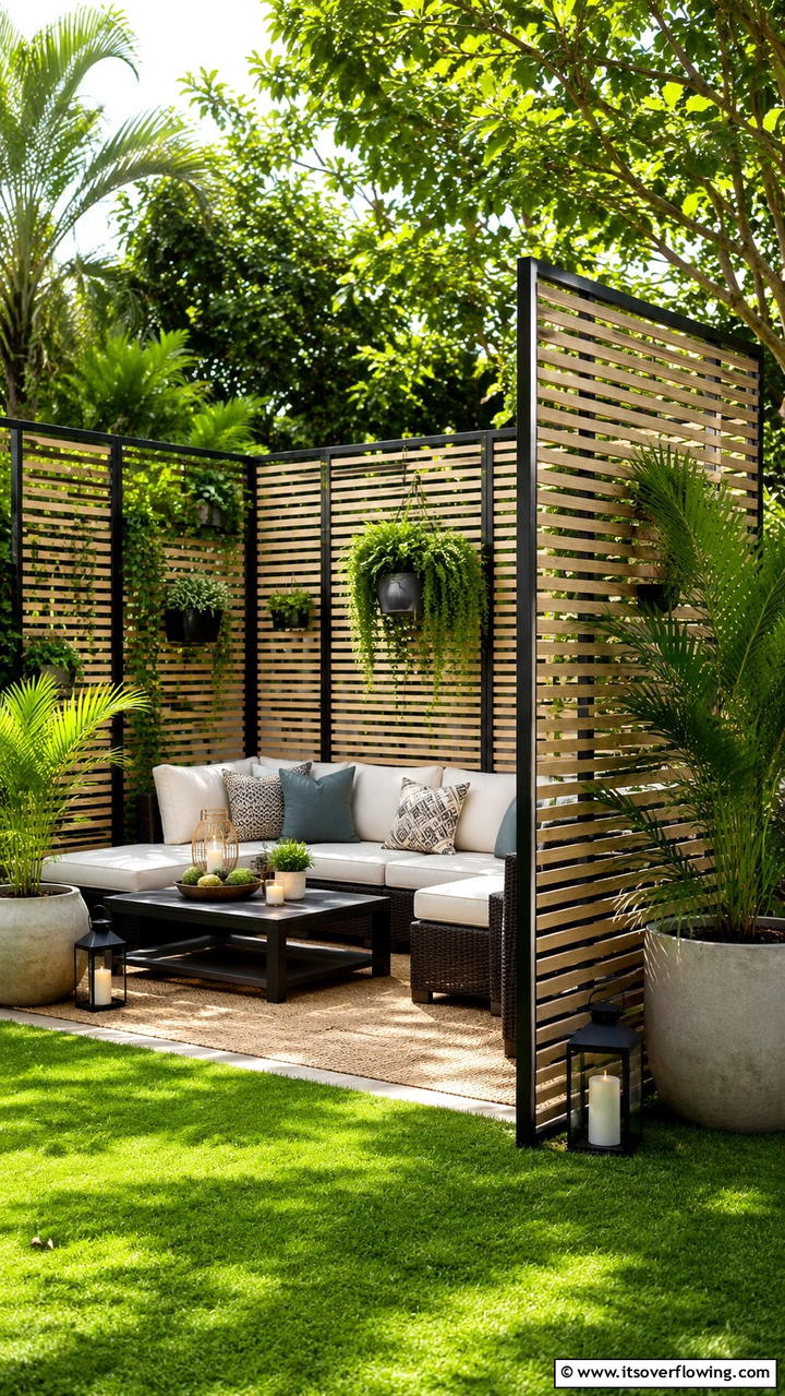 Freestanding Garden Partition - 30 Garden Divider Ideas for Functional Outdoor Spaces