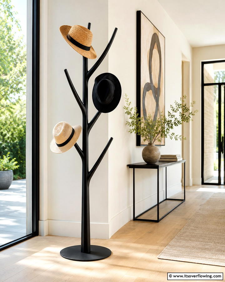 Freestanding Hat Stand - 30 Smart Hat Storage Ideas to Declutter Your Home