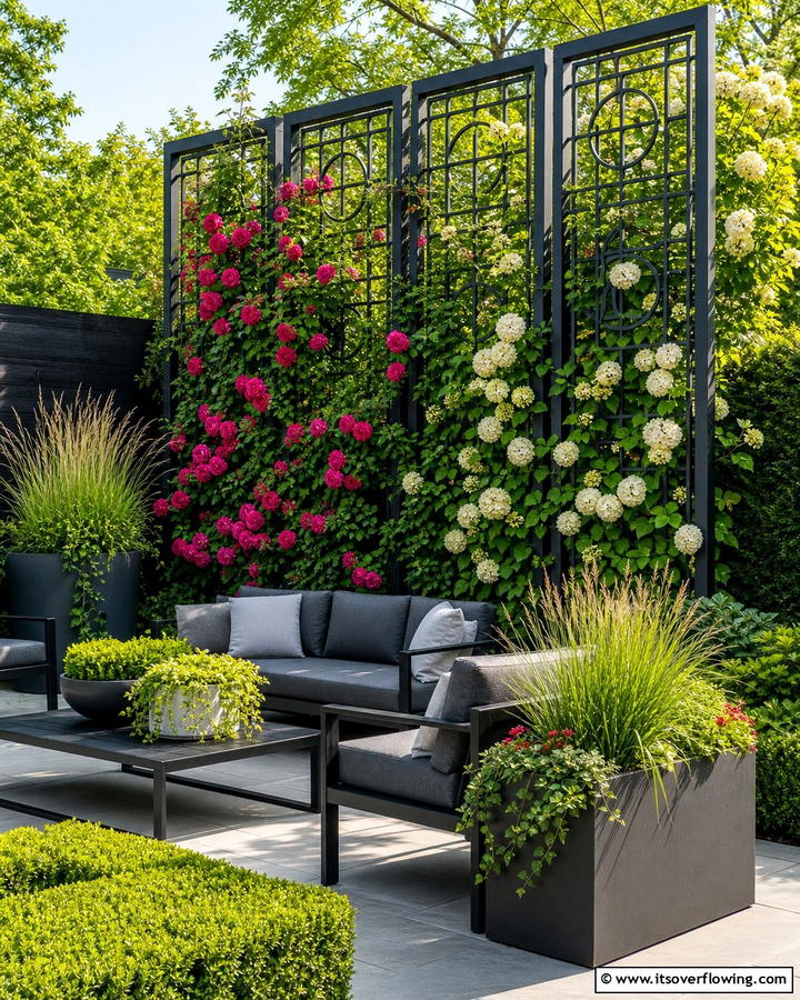 Freestanding Metal Trellis - 20 Trellis Ideas for Privacy in Your Outdoor Space
