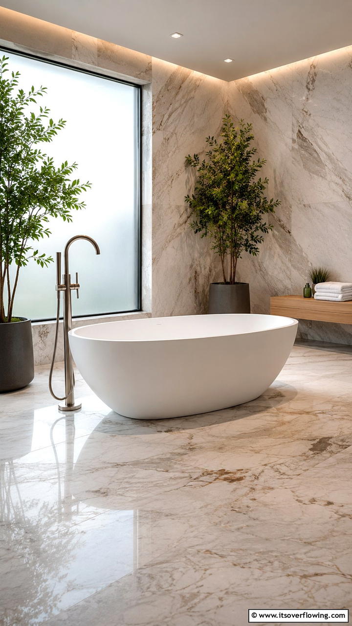 Freestanding Soaking Tub - 30 Bathtub Ideas for a Luxurious and Relaxing Bathroom