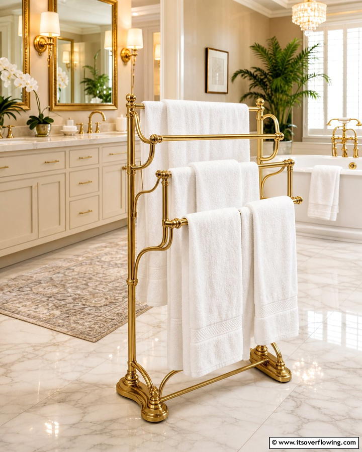 Freestanding Towel RackOne - 25 Creative Bathroom Towel Rack Ideas for Your Space