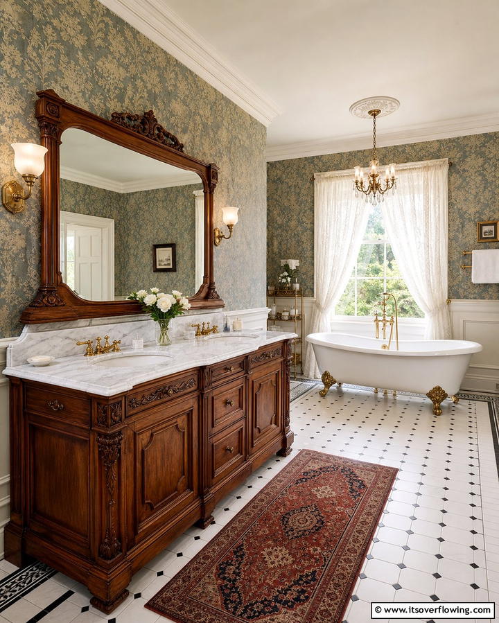 Freestanding Vanity Units - 25 Victorian Bathroom Ideas for a Luxurious Retreat