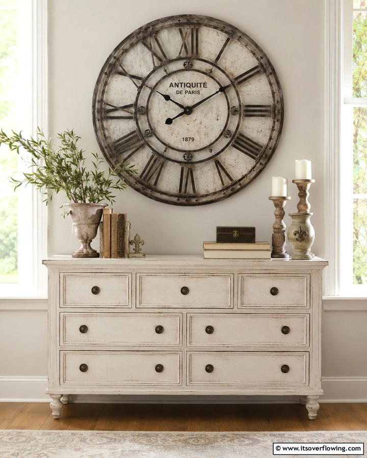 French Inspired Wall Clocks - 25 Paris-themed Bedroom Ideas for a Romantic Retreat