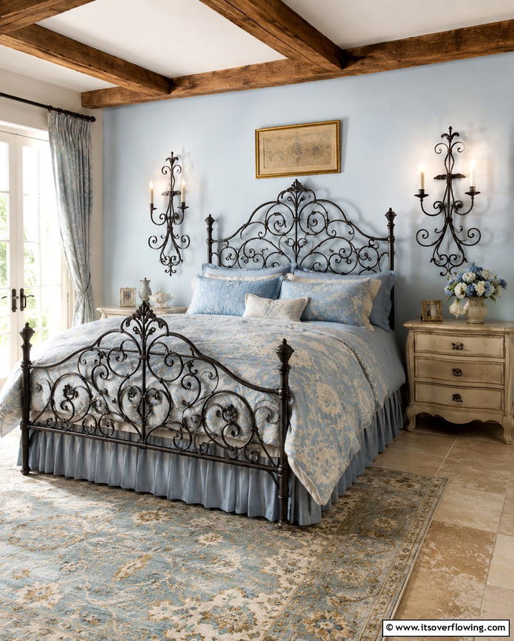 French Wrought Iron Decor - 25 Paris-themed Bedroom Ideas for a Romantic Retreat