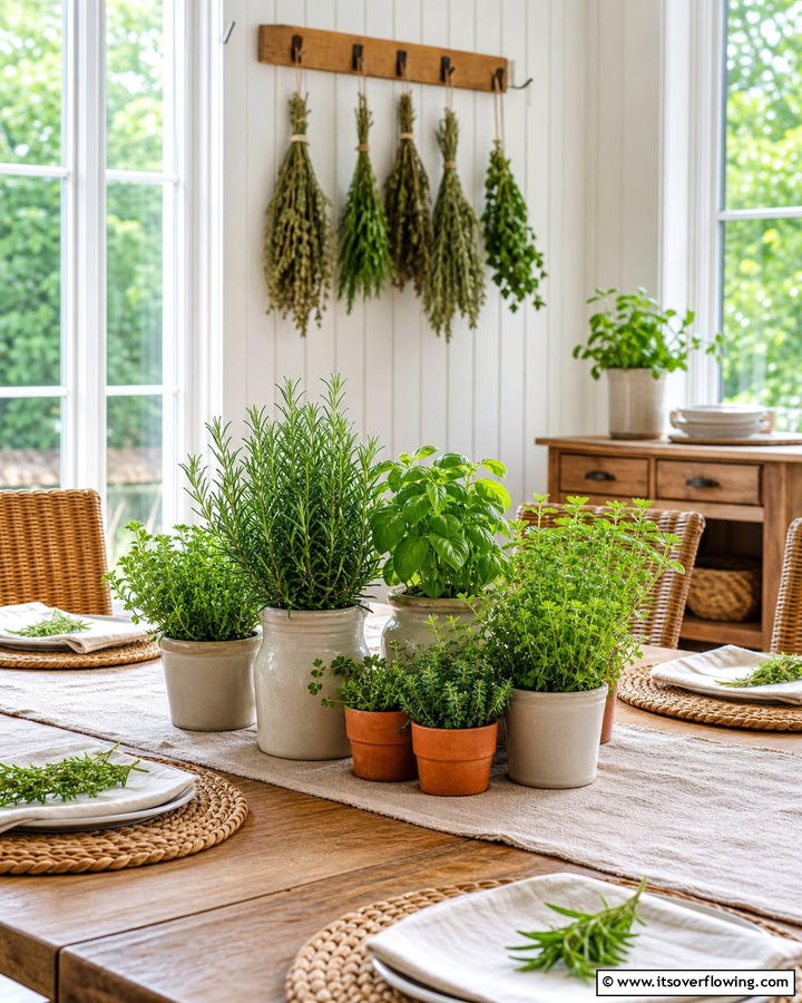 Fresh Herb Arrangements - 25 Centerpiece Ideas for Stunning Table Decor
