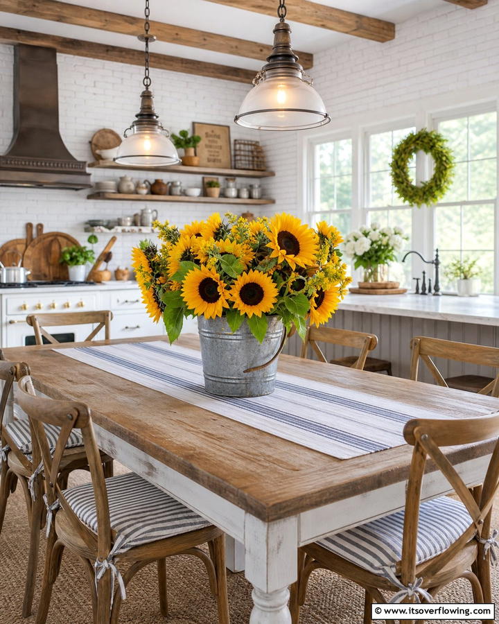 Fresh Sunflower Centerpiece - 21 Flower Centerpiece Ideas for Elegant Tablescapes