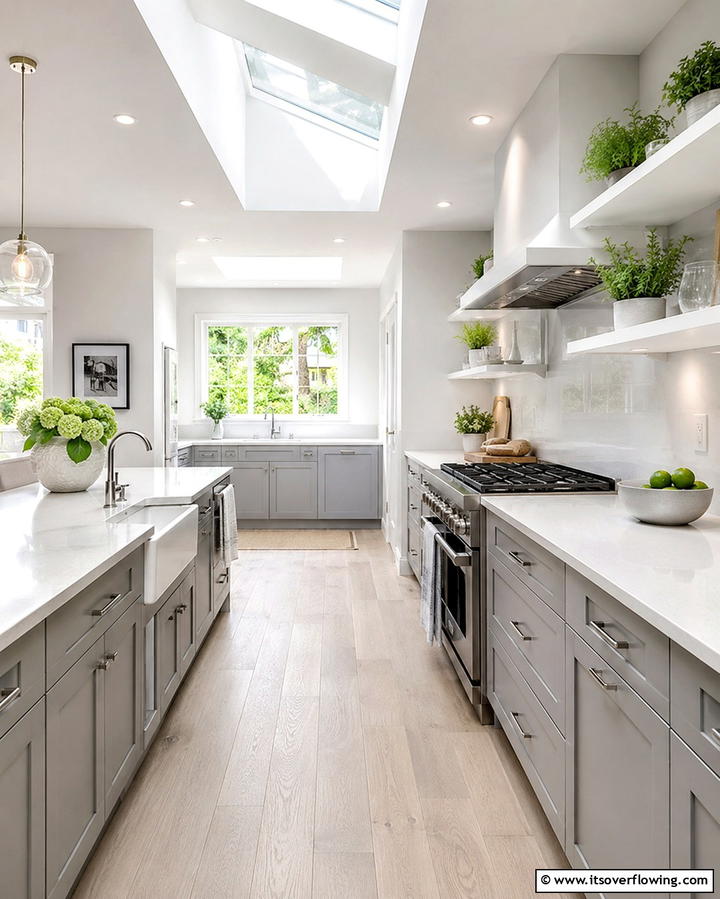 Fresh and Airy Design - 30 Grey and White Kitchen Ideas for Timeless Monochromatic Design