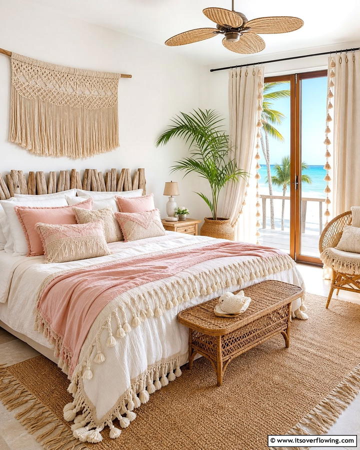 Fringe and Tassel Accents for Playful Details - 20 Boho Beach Bedroom Ideas for a Relaxing Retreat