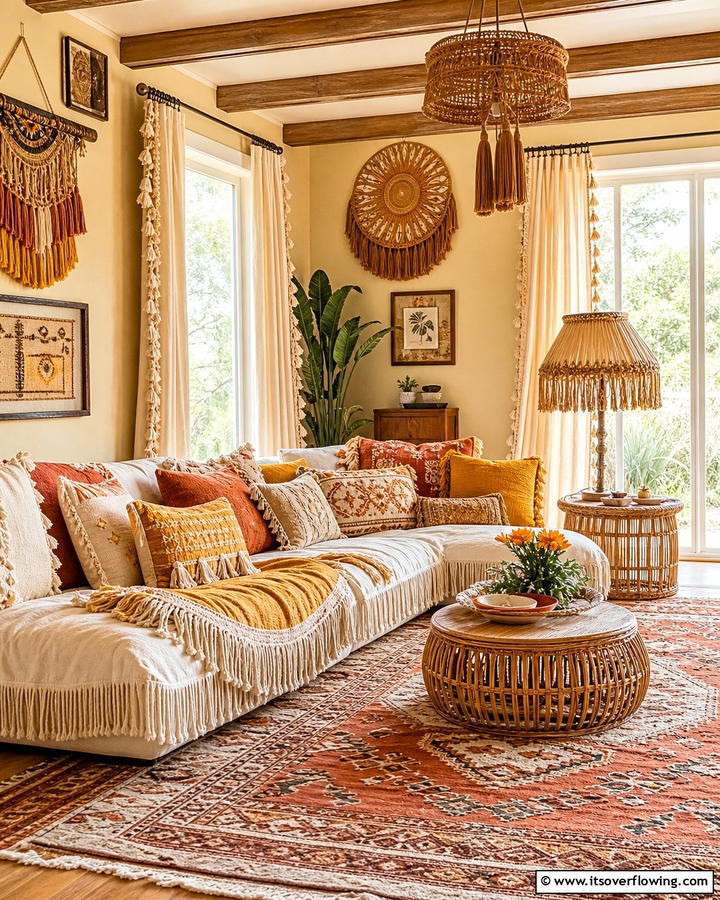 Fringe and Tassel Accents - 20 Gypsy Bohemian Living Room Ideas for Free Spirits