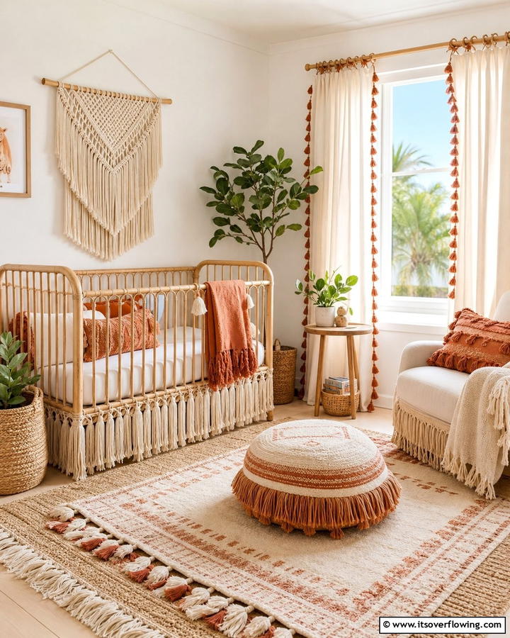 Fringe and Tassel Details - 25 Boho Nursery Ideas for a Cozy and Chic Space