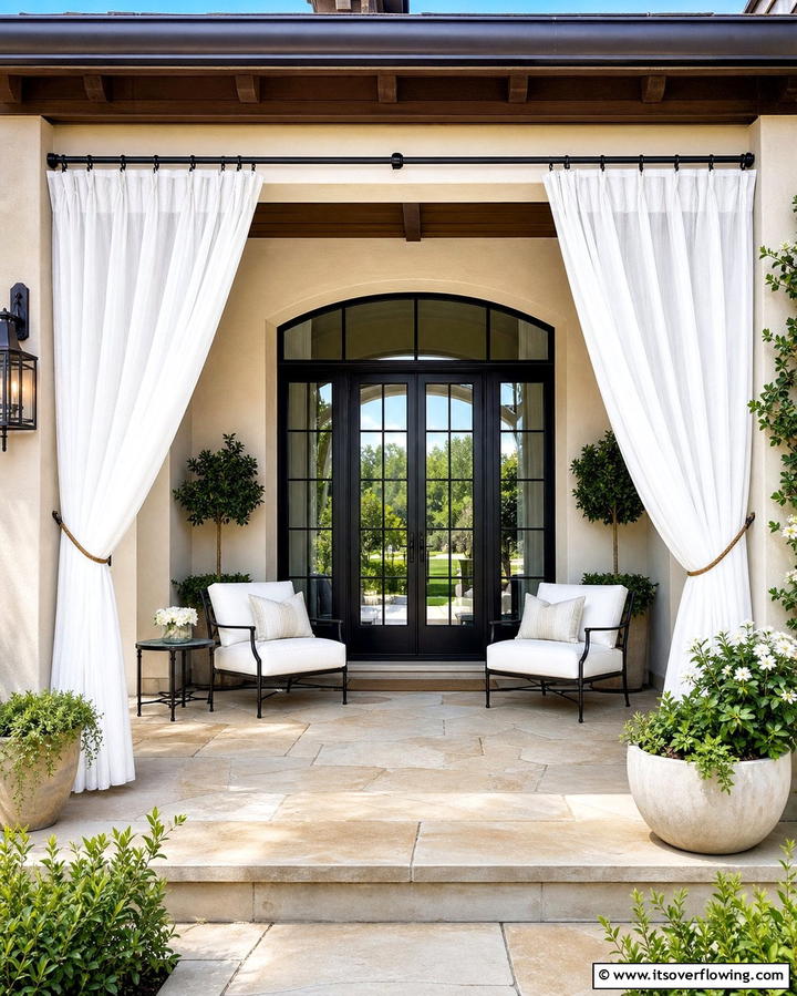 Front Door Curtains - 25 Front Door Decor Ideas to Welcome Guests in Style