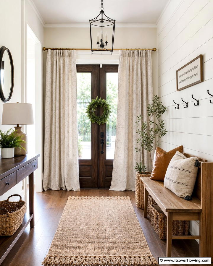 Front Door Curtains - 20 Front Door Privacy Ideas to Enhance Your Home Security