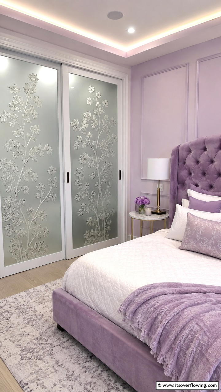 Frosted Etched Glass Door - 30 Closet Door Ideas to Enhance Style and Functionality