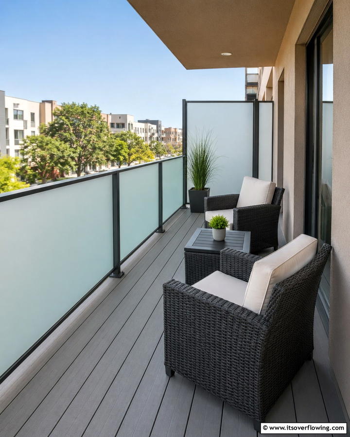 Frosted Glass Balconies for Privacy - 25 Glass Balcony Design Ideas for Modern Homes