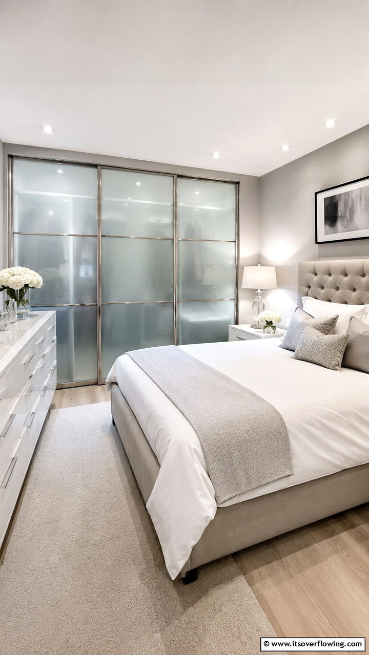 Frosted Glass Door - 30 Closet Door Ideas to Enhance Style and Functionality