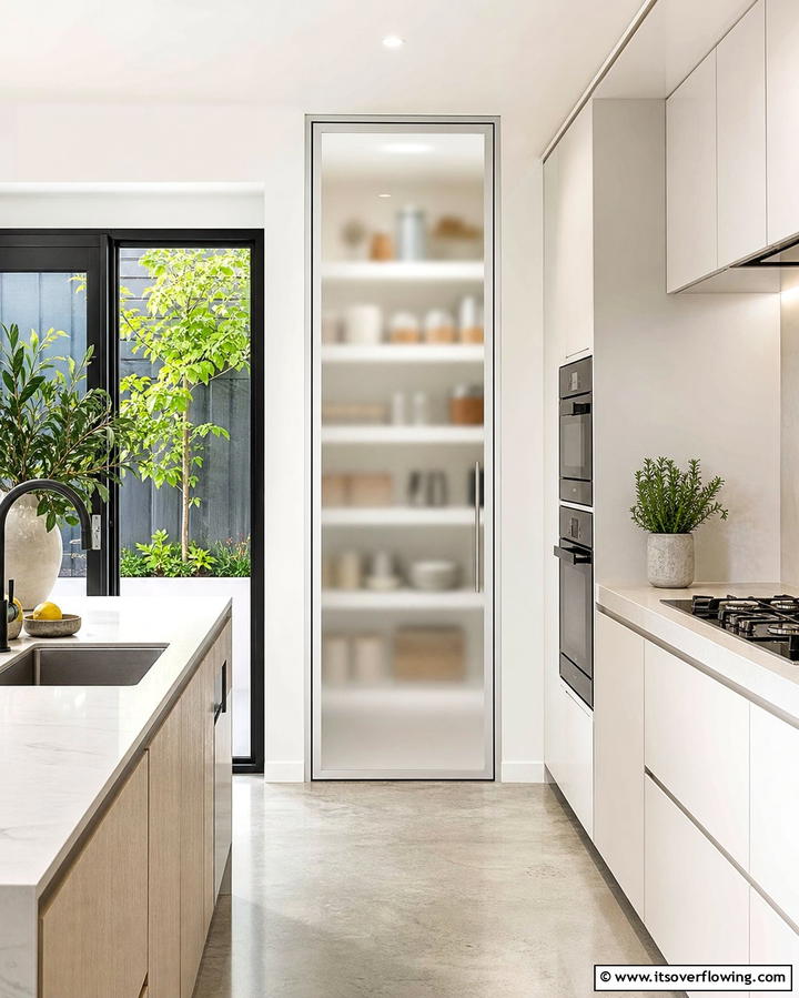 Frosted Glass Doors - 25 Pantry Door Ideas for Stylish and Functional Spaces
