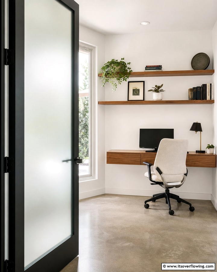 Frosted Glass Doors for Privacy - 20 Home Office Door Ideas for Stylish Workspaces