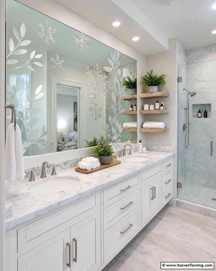 Frosted Glass Effects - 20 Mirror Painting Ideas to Add Art to Your Walls