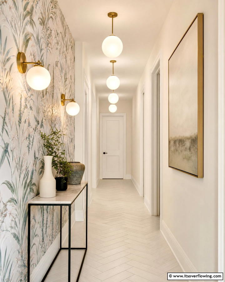 Frosted Glass Fixtures for Soft Light - 20 Narrow Hallway Lighting Ideas to Brighten Your Space