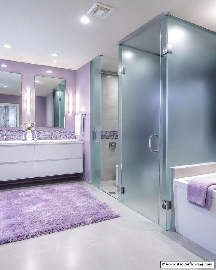 Frosted Glass Panels - 25 Small Bathroom Walk-in Shower Ideas for Modern Homes