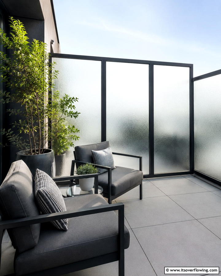 Frosted or Textured Glass Panels - 30 Cheap Ways to Block Neighbors View in Your Garden