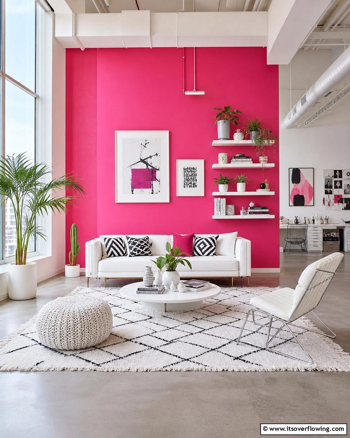 Fuchsia Flair - 21 Accent Wall Color Ideas for Bold Interior Transformations