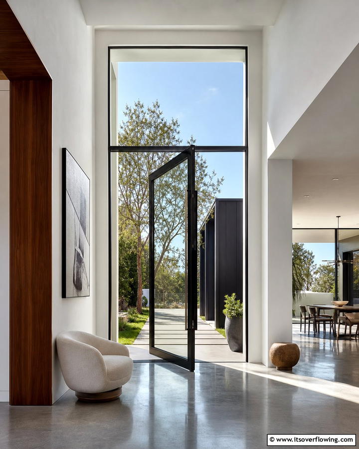 Full Length Glass for Maximum Light - 25 Glass Front Doors Ideas to Brighten Your Entryway