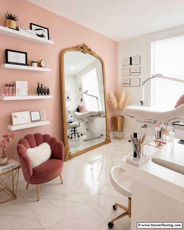 Full Length Mirrors - 20 Lash Room Ideas for a Stunning Beauty Space