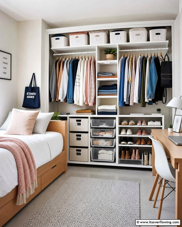 Functional Closet Organizers - 21 Dorm Room Decorating Ideas for Style and Function